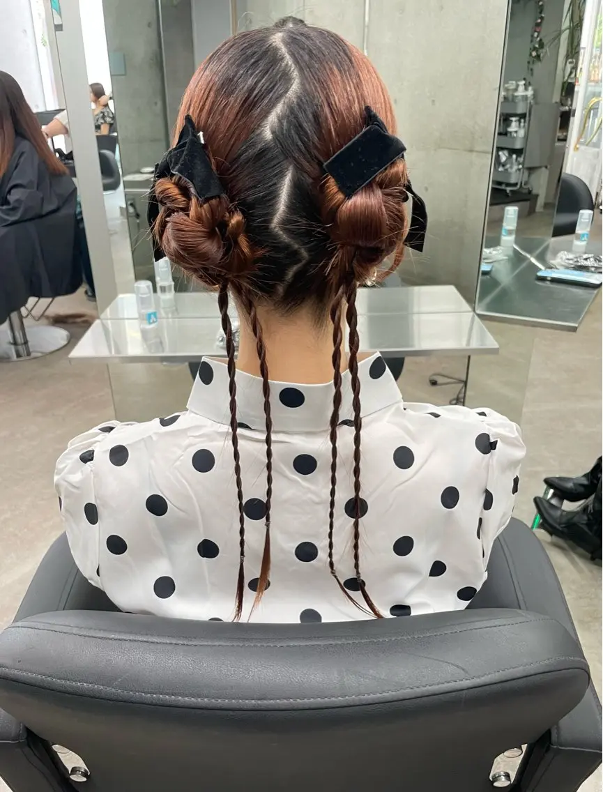 ヘアアレンジ ヘアセット 速水 ゆきののヘアスタイル