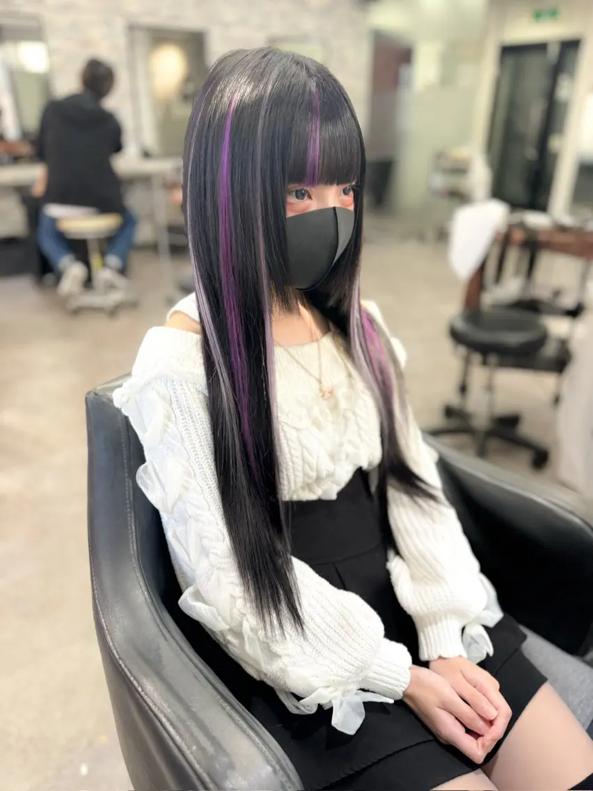 ロング カット エクステ ハイトーンエクステ 🎩カズキ🎩のヘアスタイル