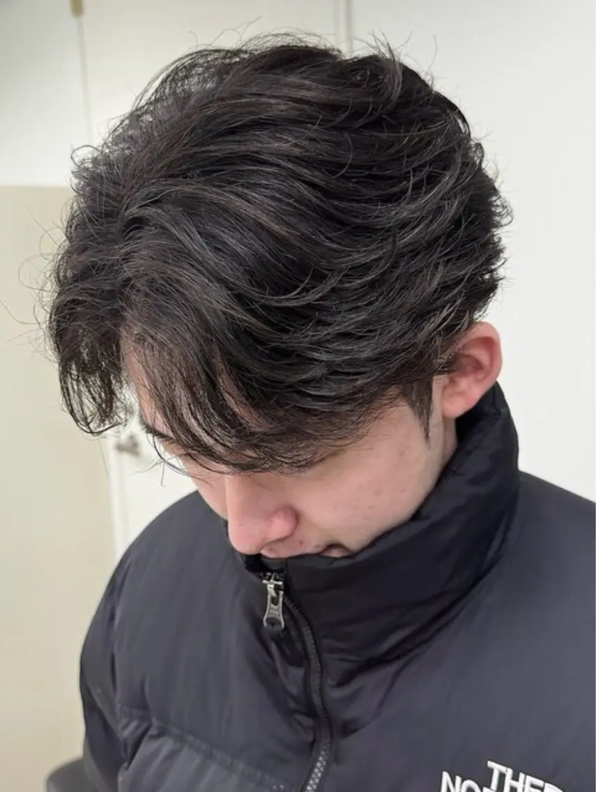ショート パーマ メンズ フェザーパーマ メンズパーマ カット パーマ 名古屋栄パーマ/ fifth栄/秀虎のヘアスタイル
