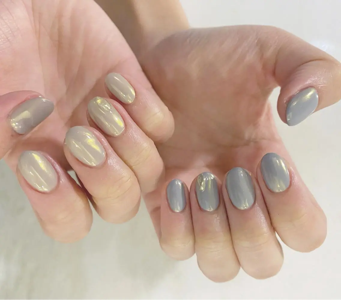 カラー ネイル ミラーネイル crystal ⭐︎ colorのネイルデザイン