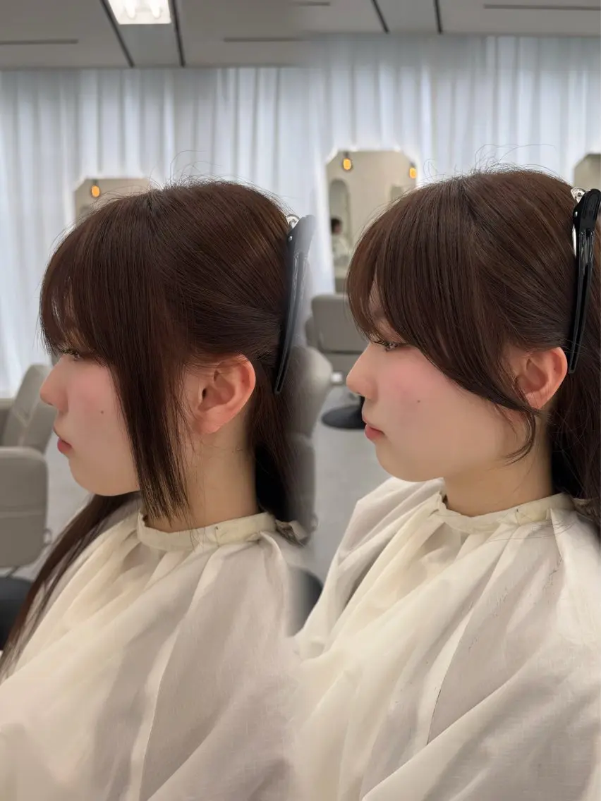 ミディアム カット トリートメント 韓国ヘア特化🇰🇷 心斎橋【ユリカ】のヘアスタイル