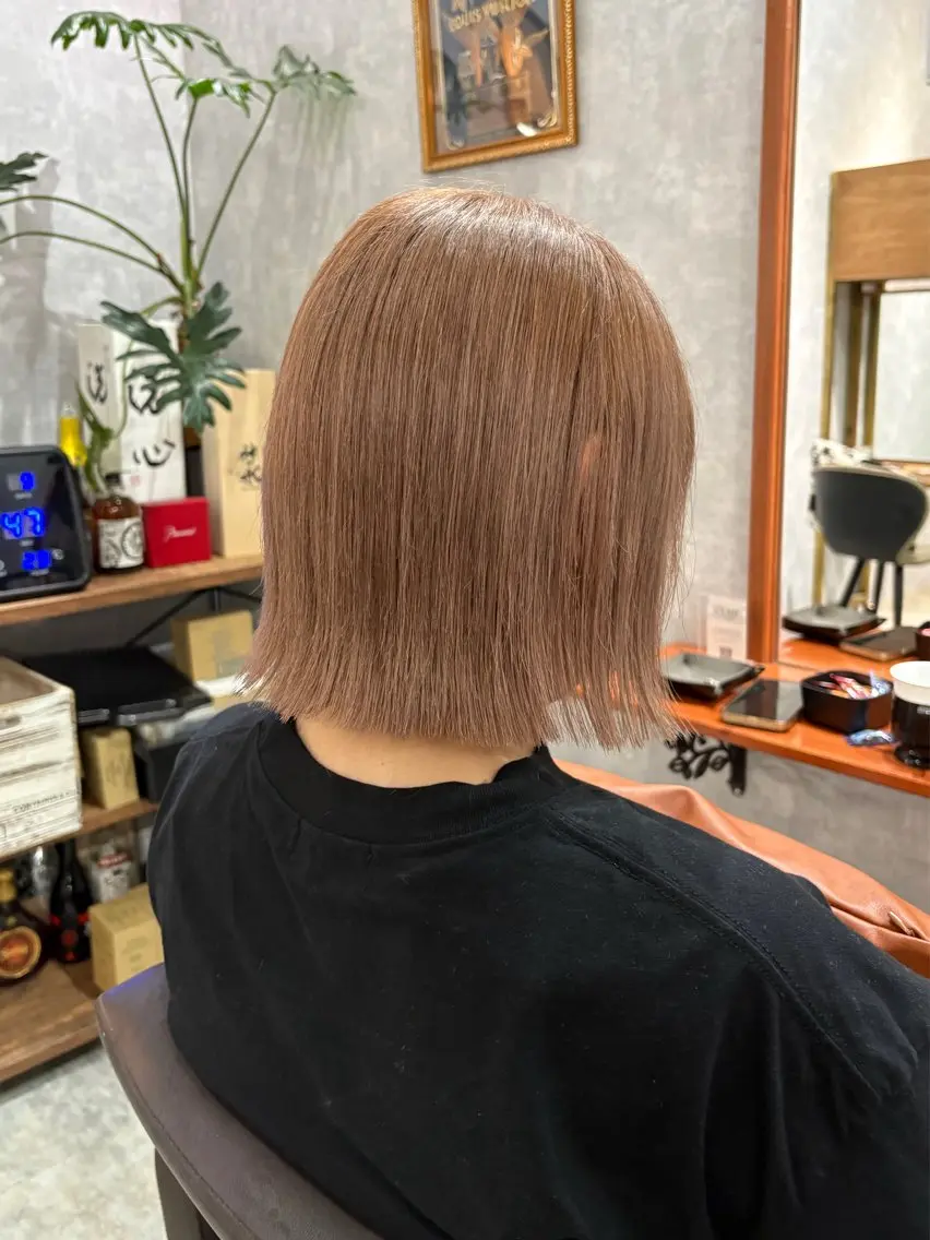 ショート 切りっぱなしボブ ボブ ヘアカラー C'LDhair / ライト/ボブのヘアスタイル