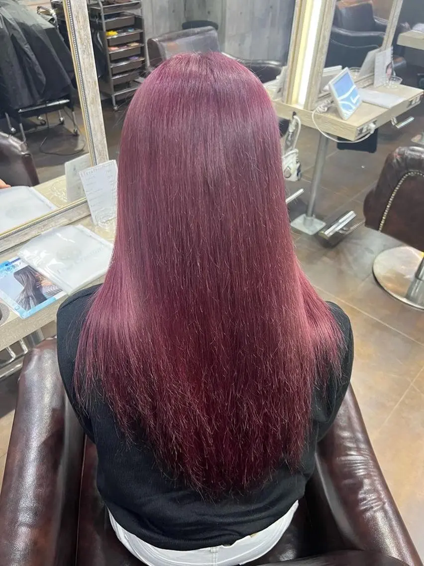 ロング カラー ヘアアレンジ 渋谷のブリーチカラー シェフ🧑🍳蓮のヘアスタイル