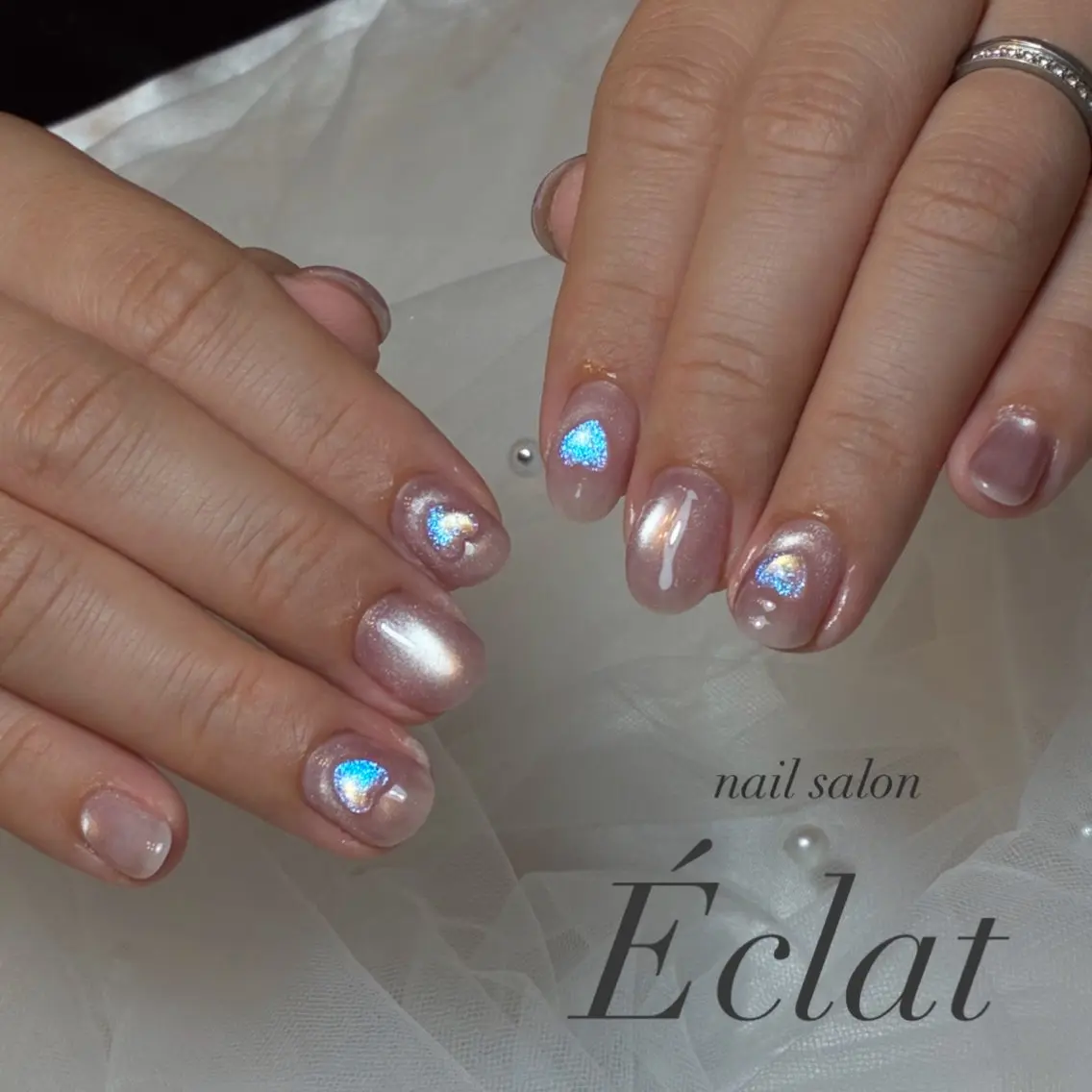 ネイル マグネットネイル 持ち込み ハンドネイル nail salon Éclatのネイルデザイン
