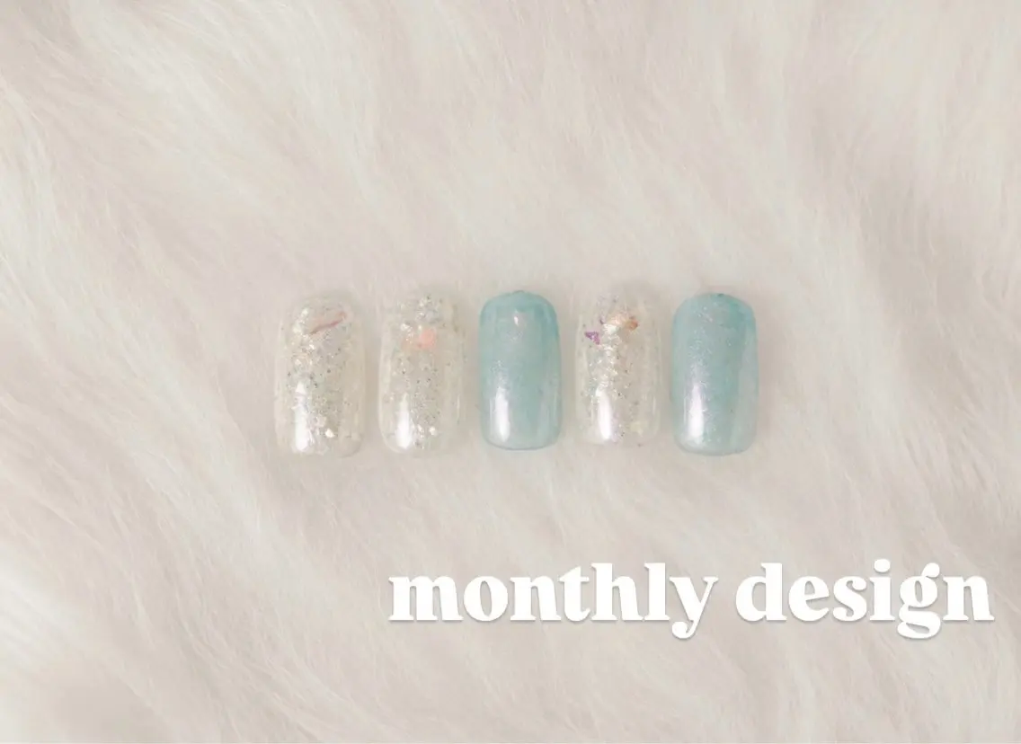 monthly design🩵(Jrネイリスト)の写真