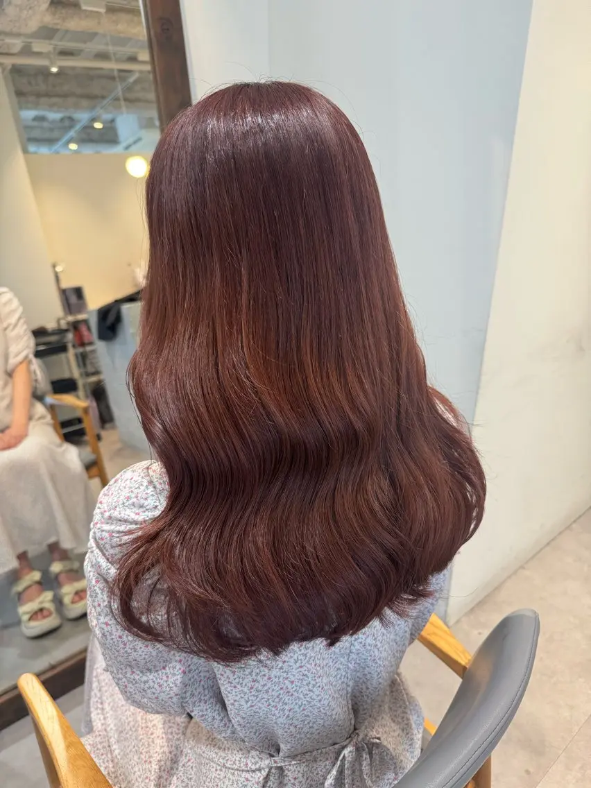 ロング カラー ブラウンカラー ピンクカラー ピンクブラウン ayaka♡ 柔らかカラーのヘアスタイル