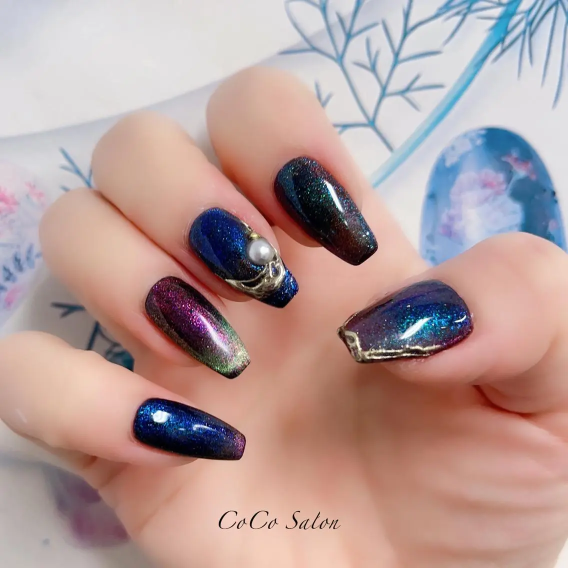 ネイル 長さ出し フレンチネイル ジェルネイル グラデーション キラキラネイル ハンドネイル CoCoSalon ネイル/まつ毛予約のネイルデザイン