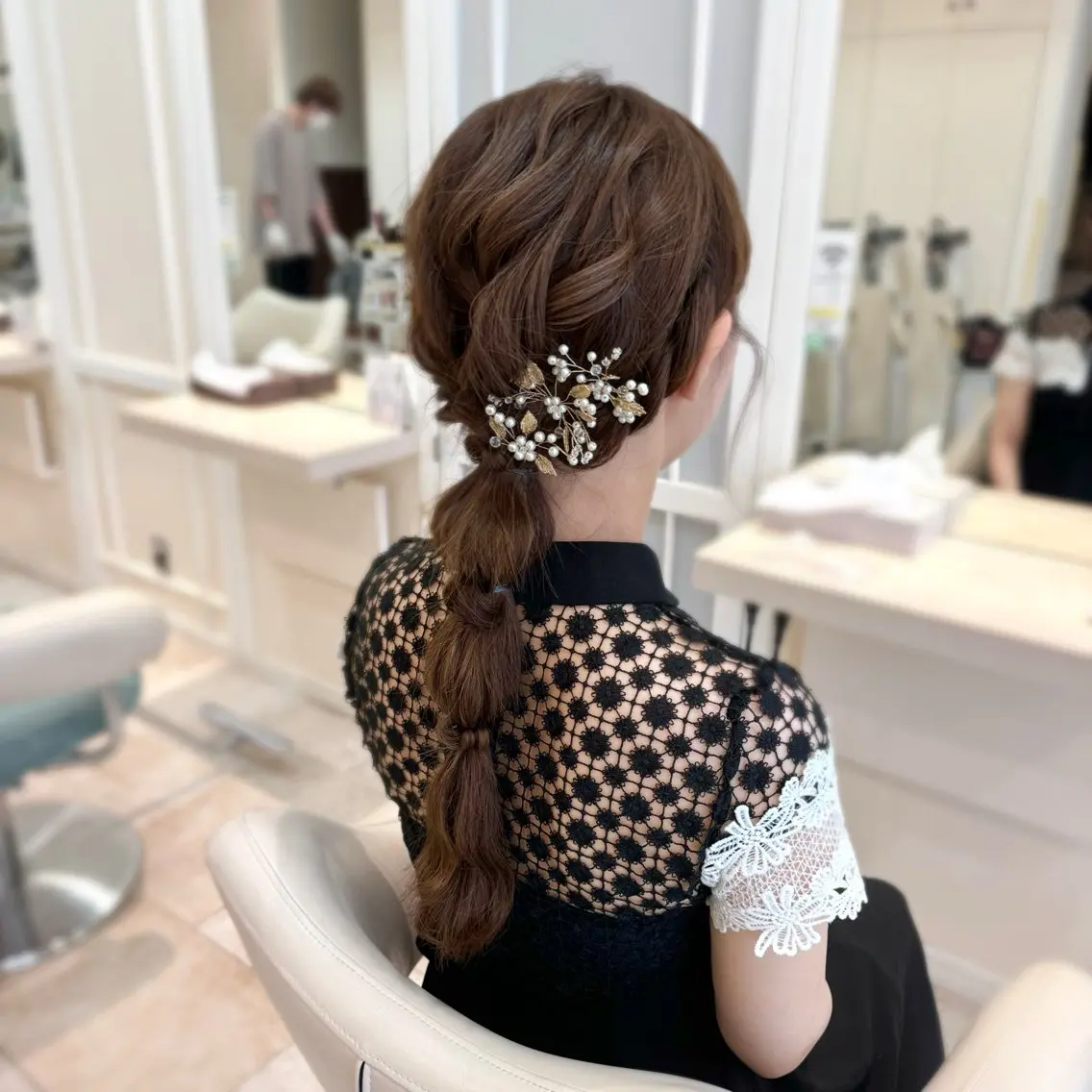 結婚式/お呼ばれヘアセットʚ🎀ɞの写真