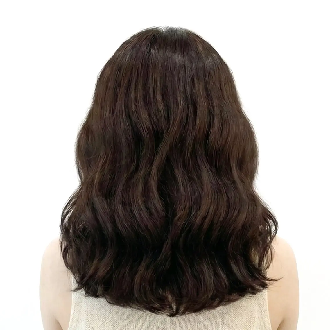 セミロング パーマ カット パーマ 表参道根元ボリューム ＆曲がる縮毛矯正のヘアスタイル