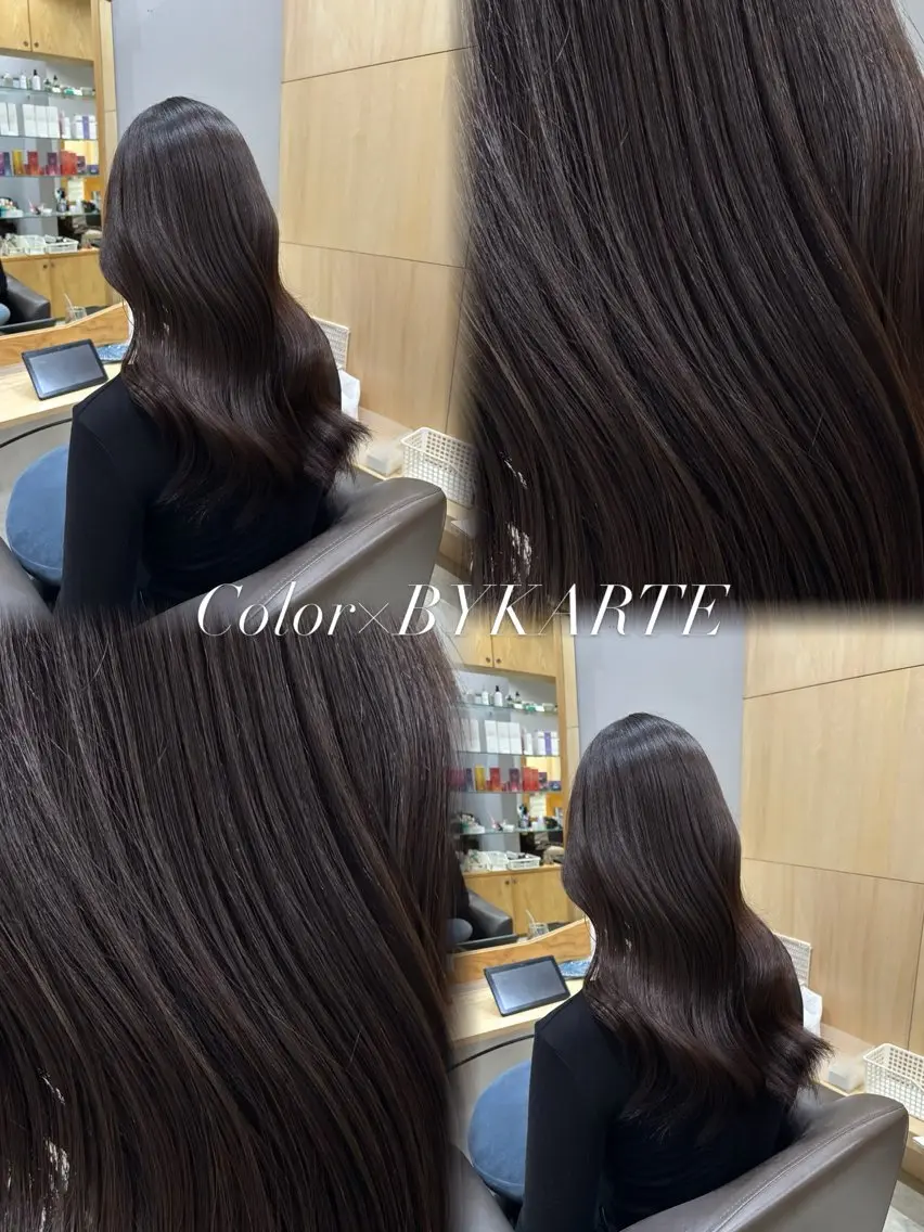 セミロング カラー トリートメント ヘアカラー トリートメント 髪質改善/レイヤー/ 那覇/Ainoのヘアスタイル