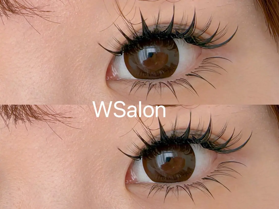 マツエク・マツパ 付け放題 Lカール ワンホンマツエク W Salon アイラッシュのマツエク・マツパデザイン