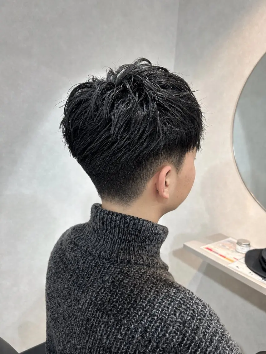 ショート メンズ マッシュ 刈り上げ ショートヘア カット かずさ🐈‍⬛ lmu by ifのヘアスタイル