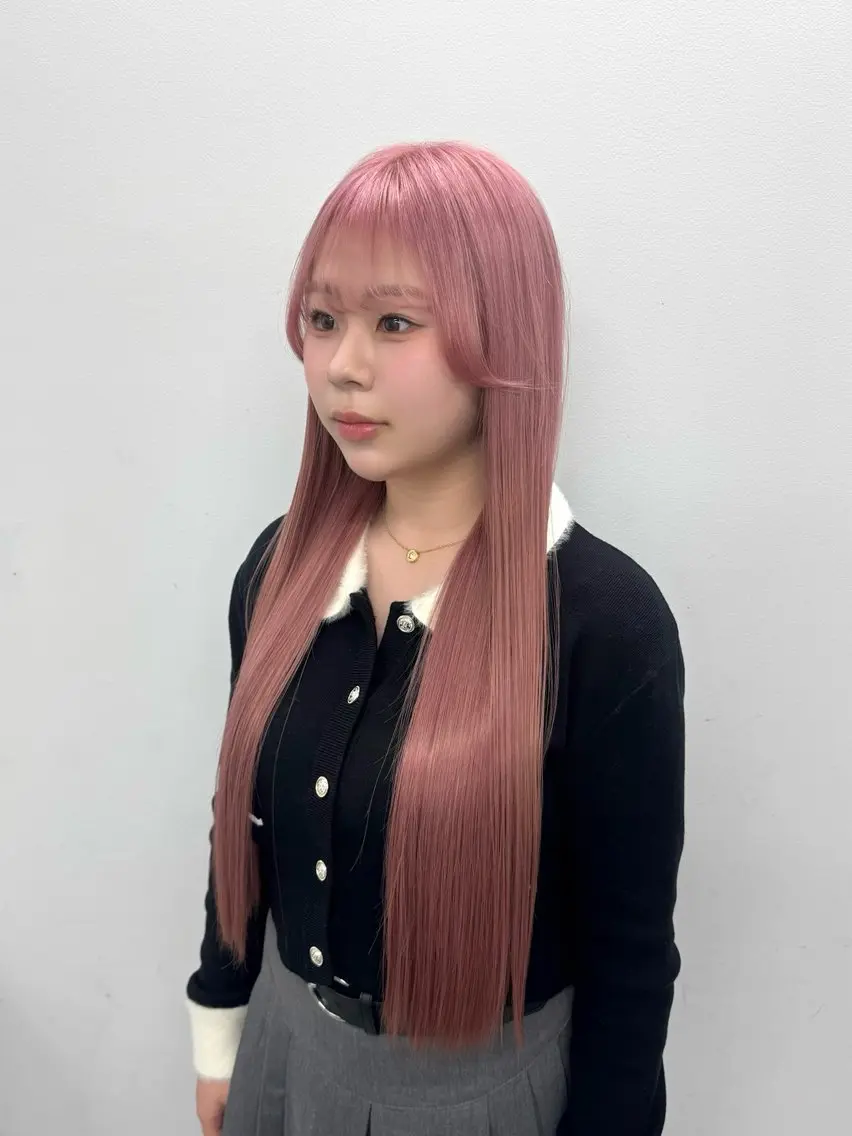 ロング カラー ピンク🎀/ベージ ュ🧸🥞/ユウキのヘアスタイル