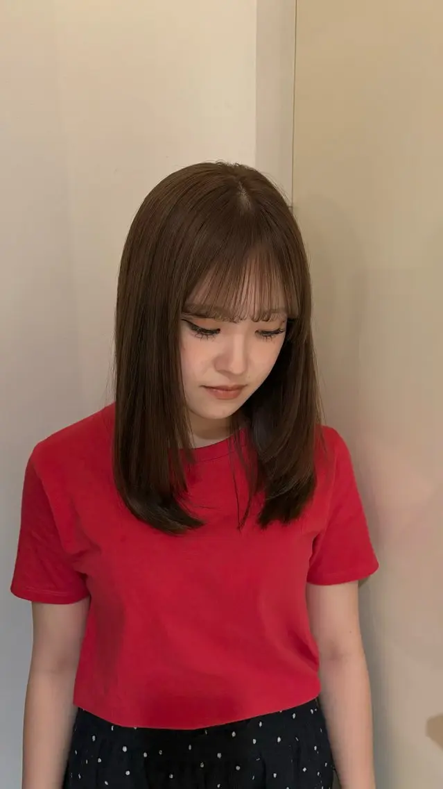セミロング カラー ブリーチ 透明感カラー ブリーチなしカラー ヘアカラー Dreap anのヘアスタイル