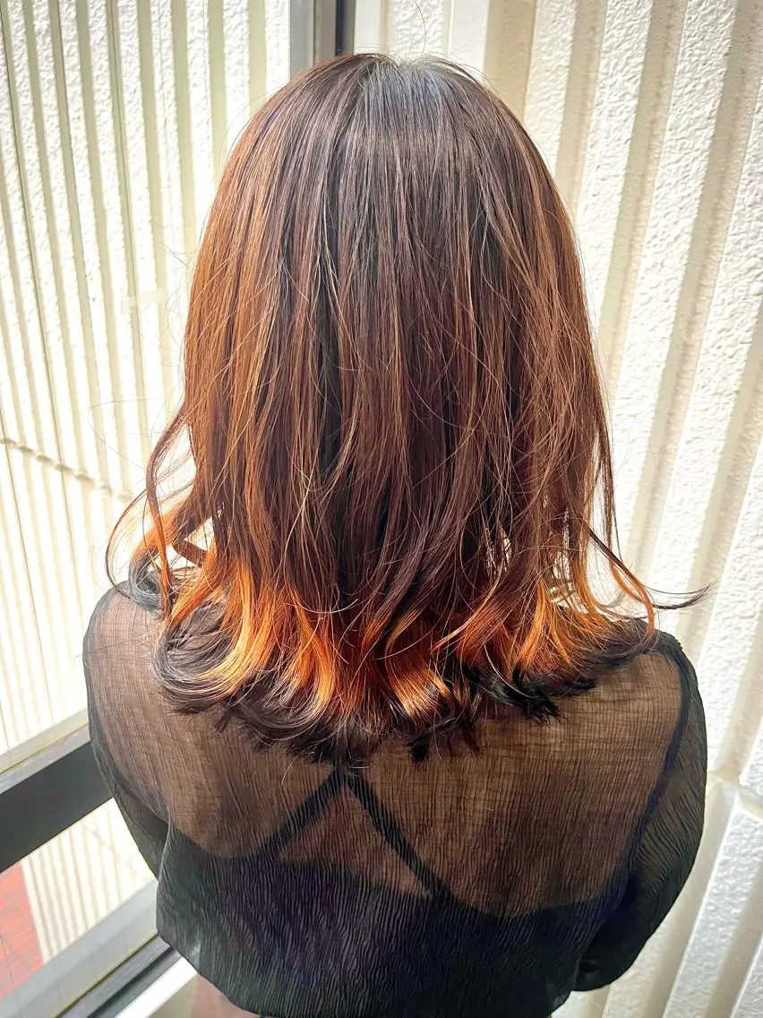 ミディアム カラー 🦕望月渉🦕 パーマ🌪️ブリーチのヘアスタイル