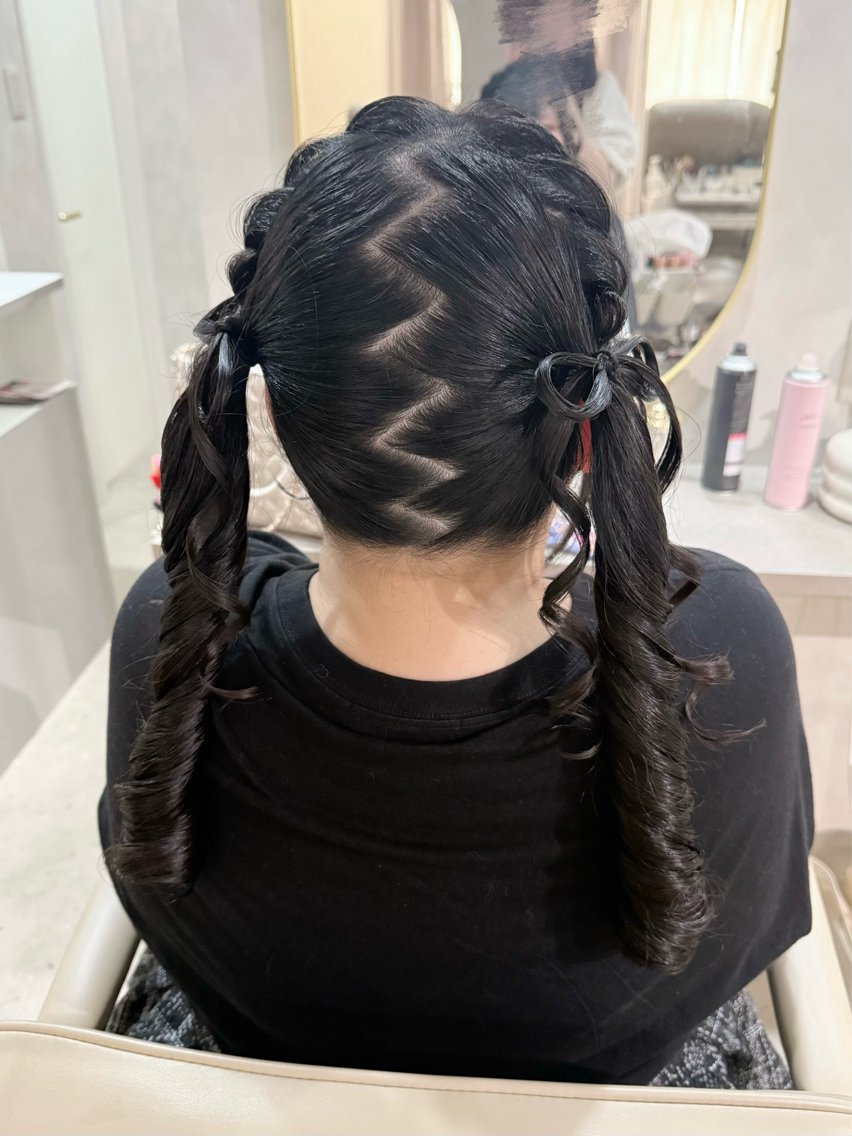 ヘアアレンジ ヘアセット セットサロンCURE 🩵あんみのマツエク・マツパデザイン