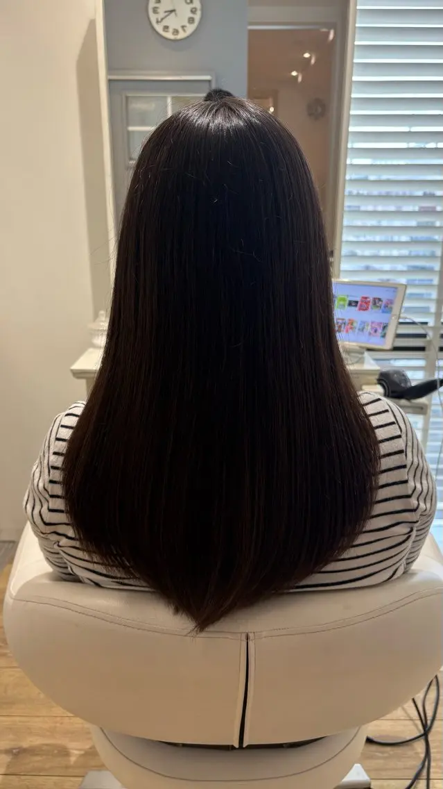セミロング カラー レイヤーカット 似合わせ 顔周りYUUGAのヘアスタイル