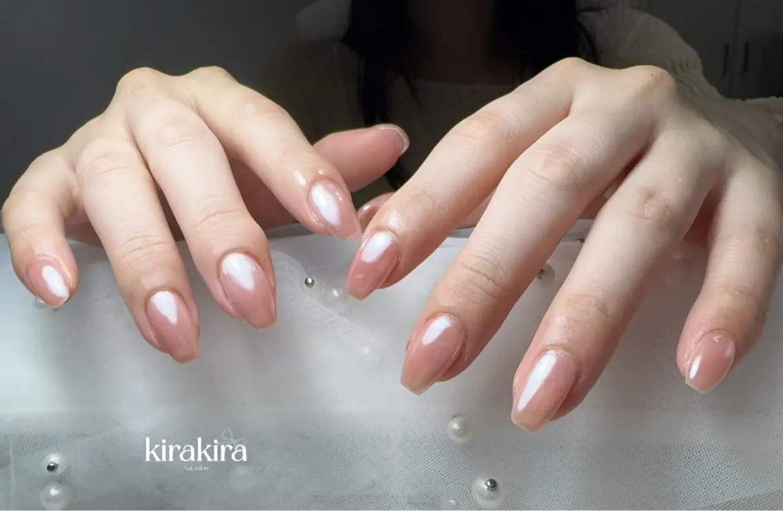 ネイル ドット ジェルネイル マグネットネイル ニュアンスネイル 夏ネイル Kirakira Nail salonのネイルデザイン