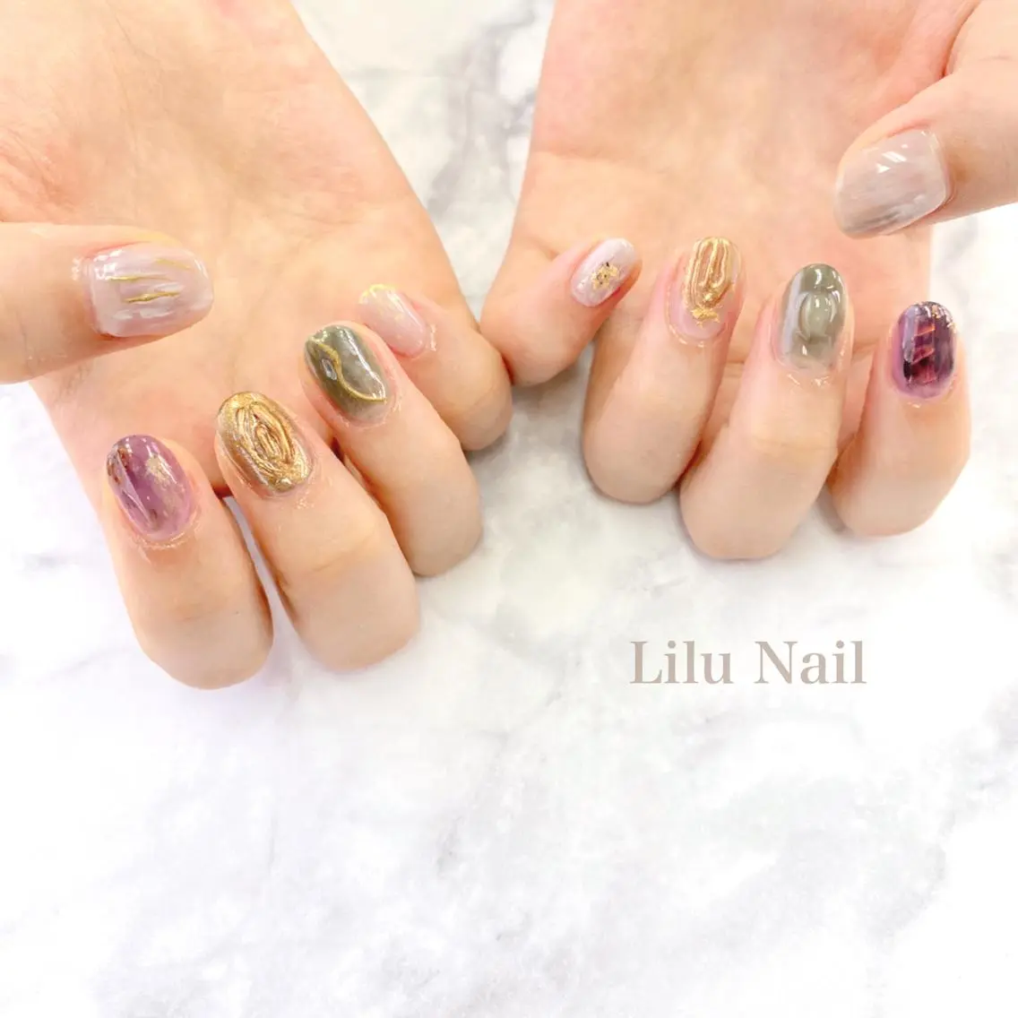 ネイル ニュアンスネイル モチの良さ◉ フィルインネイル♡のネイルデザイン