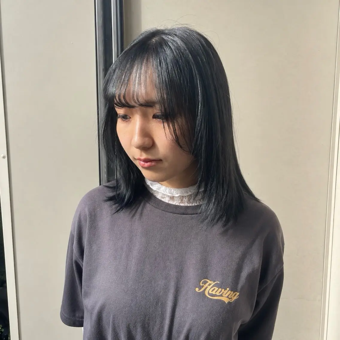 カラー オリーブカラー ヘアカラー 赤み消しカラー/ ダブルカラー/shoのヘアスタイル