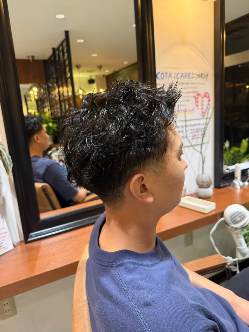パーマ メンズ 平河 良太のヘアスタイル