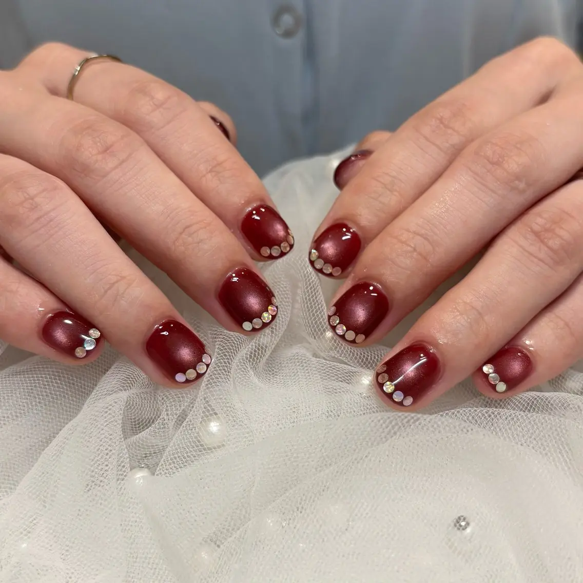 ネイル シンプルネイル ハンドネイル 荒巻 めいのネイルデザイン