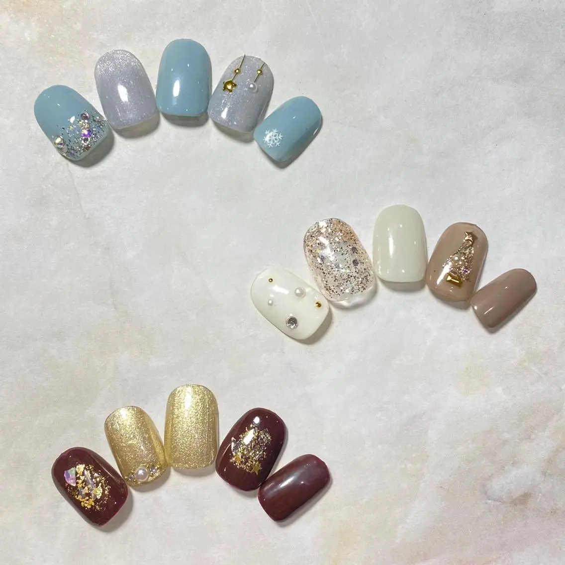 ネイル 冬ネイル クリスマス ハンドネイル Nail&eye Belire 新宿のネイルデザイン