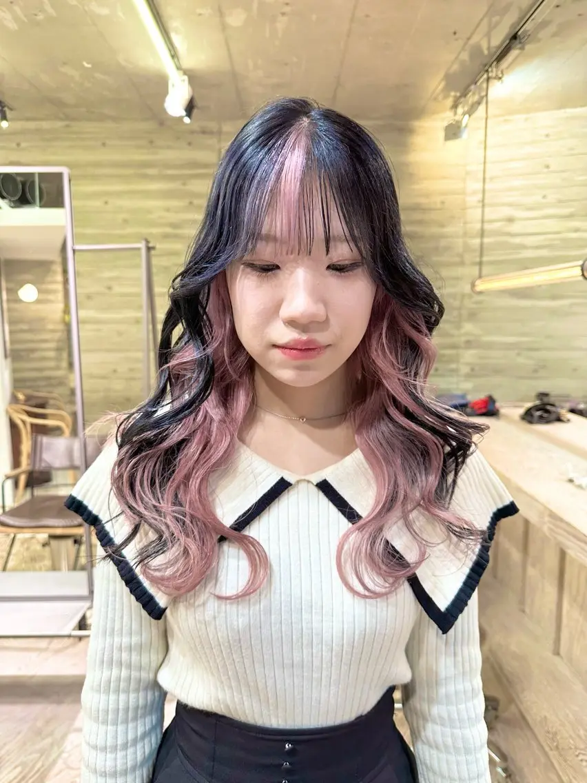 ロング カラー ヘアカラー トリートメント ヘッドスパ ヘアセット kai .のヘアスタイル