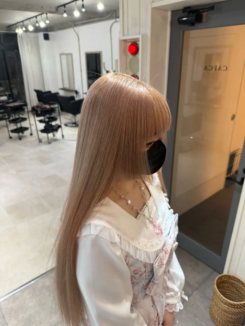 ロング ヘアカラー トリートメント 暖色カラー🌈／ パーマ🌀／凜太郎のヘアスタイル