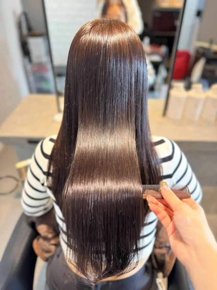 ロング カラー 似合わせカット トリートメント 髪質改善×艶カラー Haruのヘアスタイル