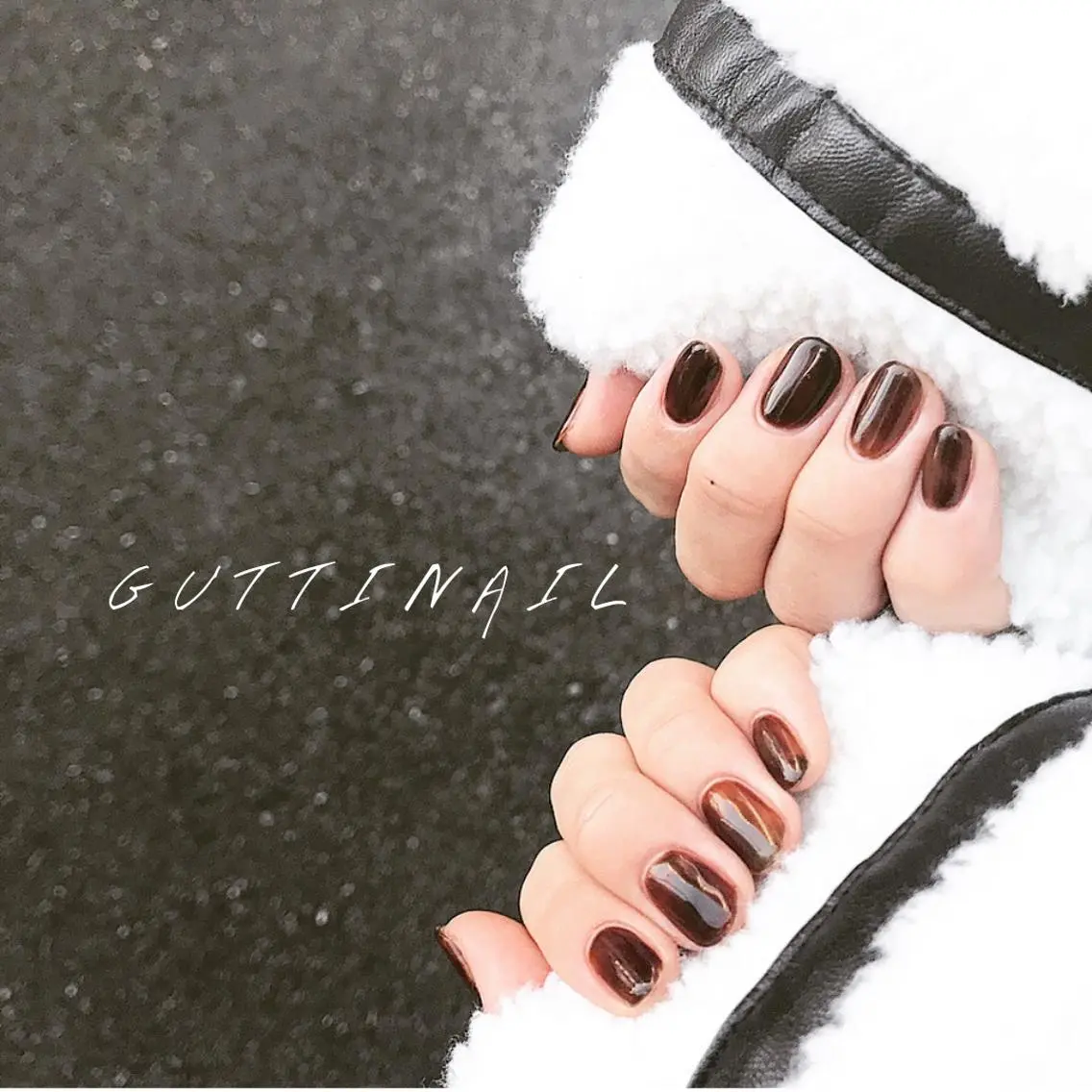 ネイル べっ甲ネイル ブラウン セキグチ guttinailのネイルデザイン