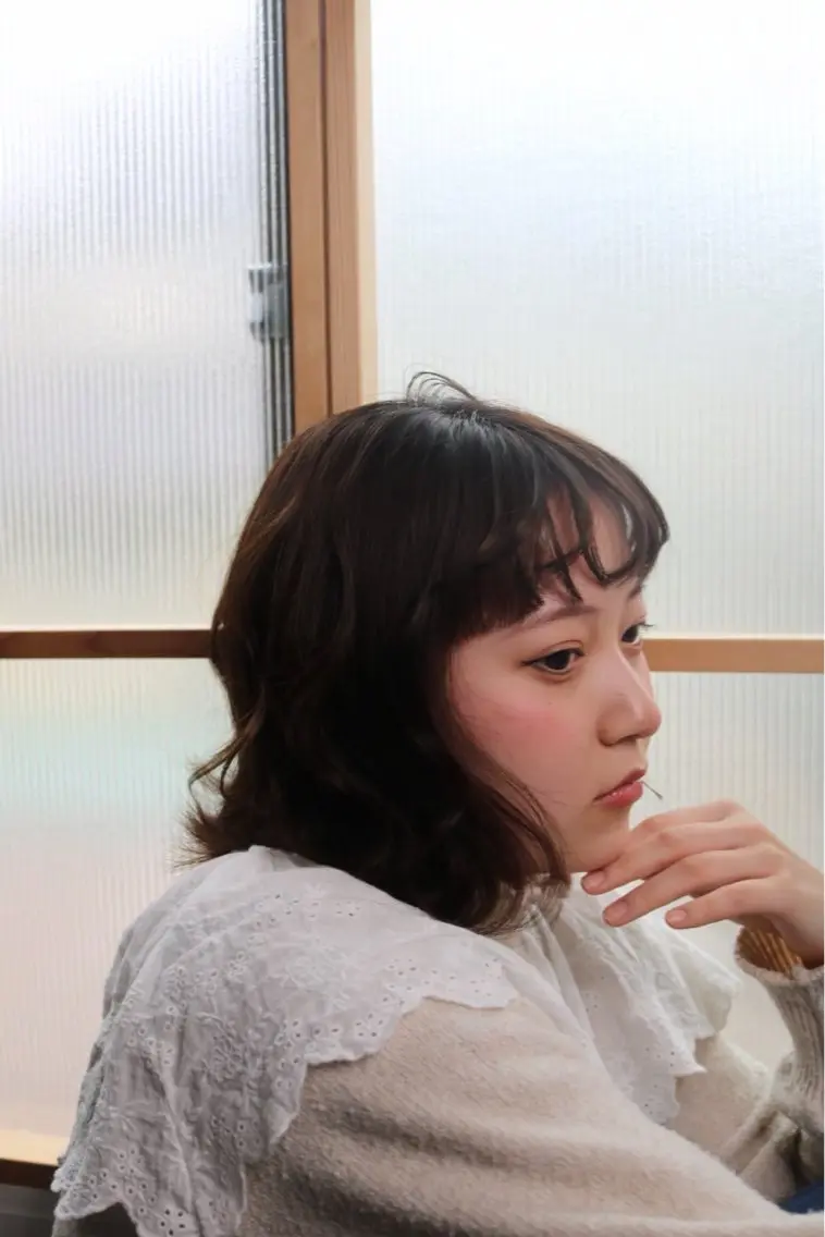 ミディアム カラー ヘアカラー トリートメント 岩本 達のヘアスタイル