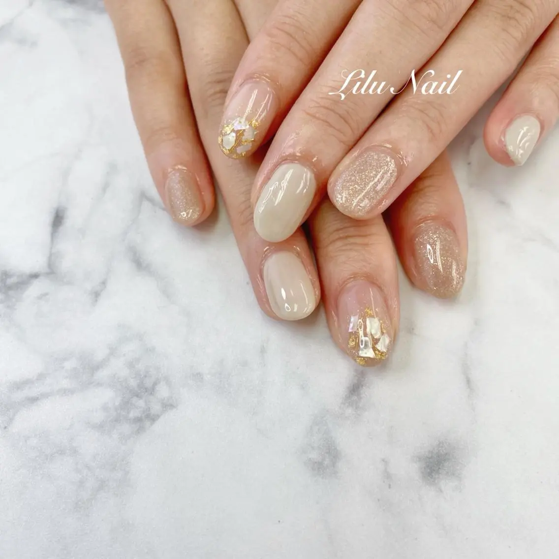 ネイル ニュアンスネイル モチの良さ◉ フィルインネイル♡のネイルデザイン