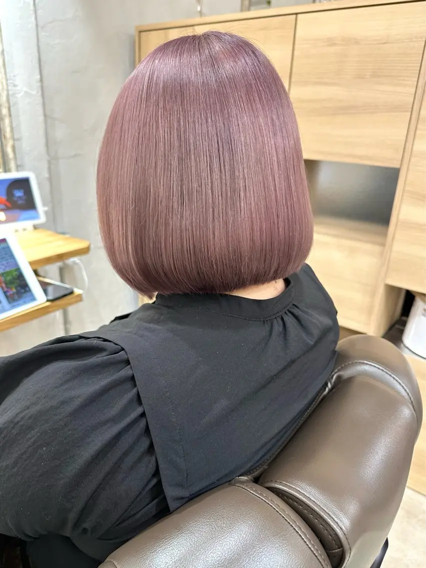 ショート カラー 髪質改善 縮毛矯正/ レイヤー/銀座/本木のヘアスタイル