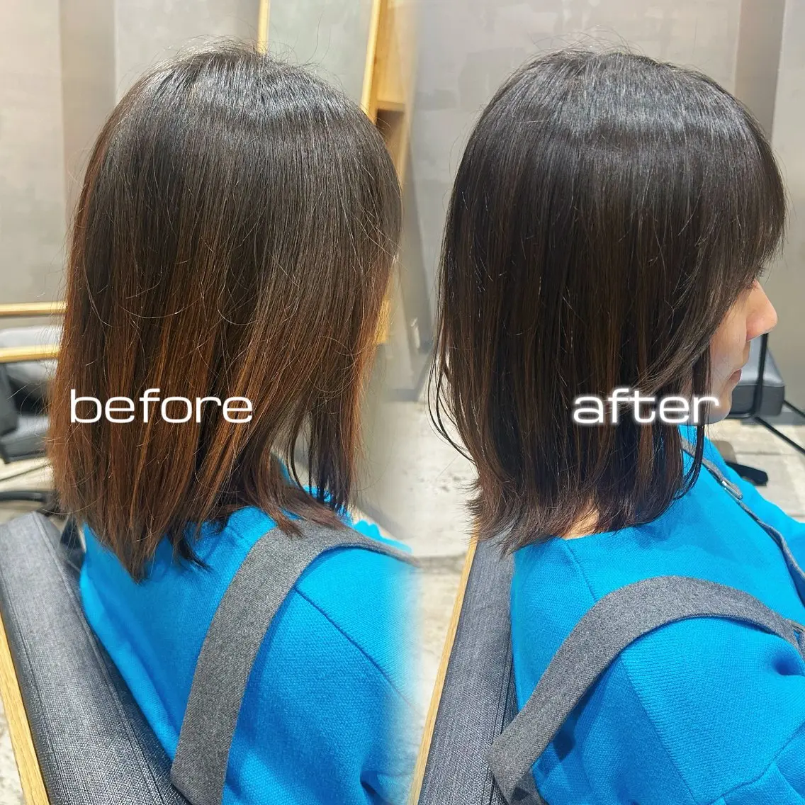 ミディアム くびれヘア 心斎橋🤍inity KIKOのヘアスタイル