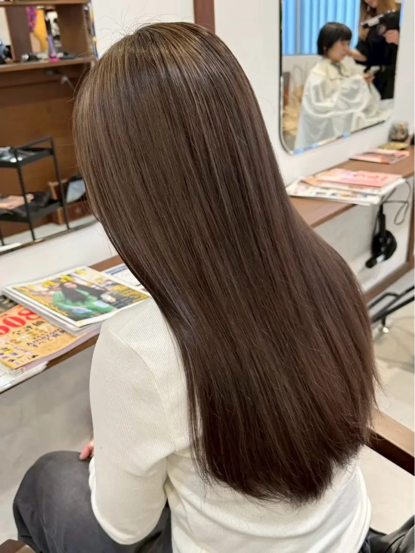 ロング カラー ヘアカラー トリートメント 🌺海外風・中明度 透明感yui🌺のヘアスタイル