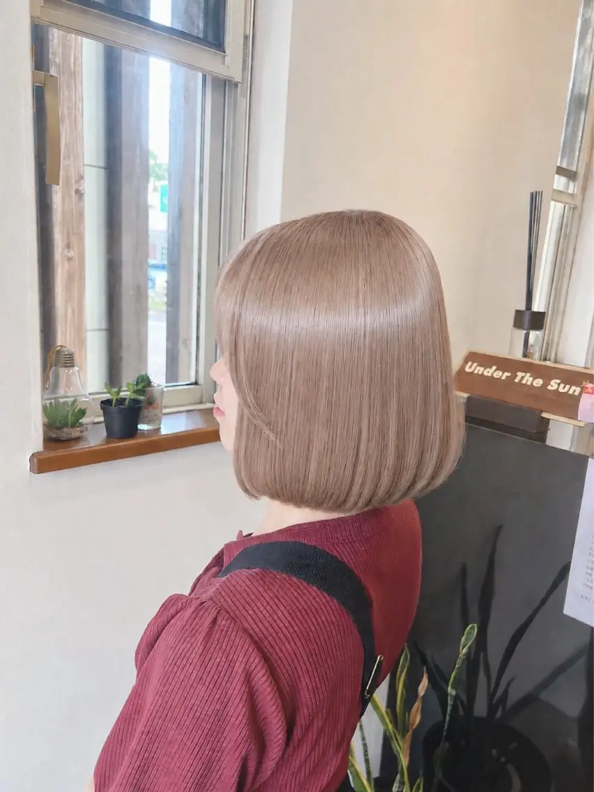 ミディアム 学生 縮毛矯正 白阪 真子のヘアスタイル