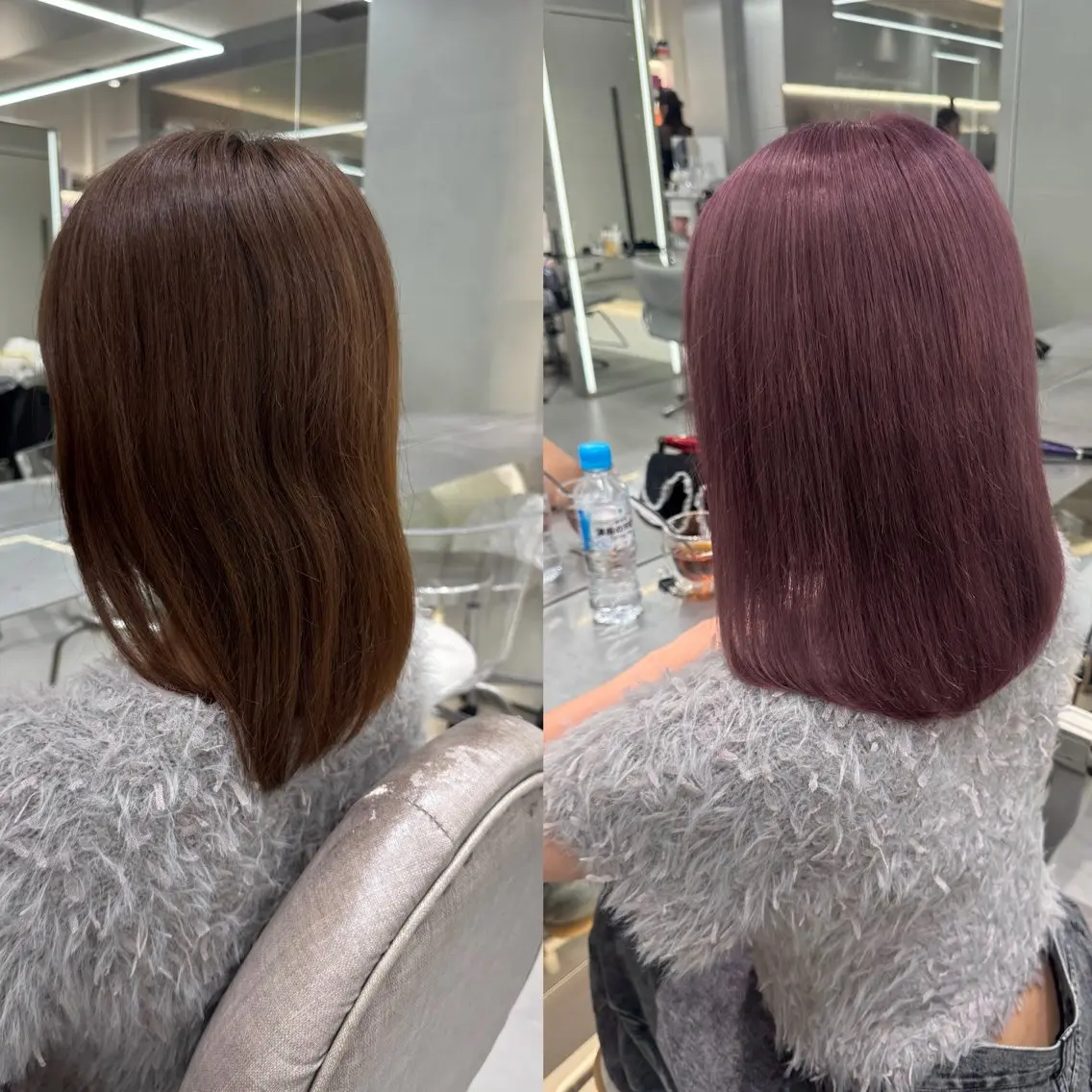 ミディアム カラー シールエクステ アッシュ バレイヤージュ ベージュカラー 黒髪 ヘアカラー トリートメント ar+ ❤︎ maiのヘアスタイル