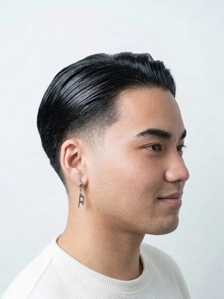 ミディアム メンズ フェードカット ツーブロック 松本 悠吾のヘアスタイル
