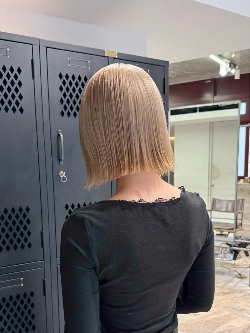 ミディアム カラー カット ヘアカラー 色落ち綺麗透明感カラ /ボブ/ナカツヒカルのヘアスタイル