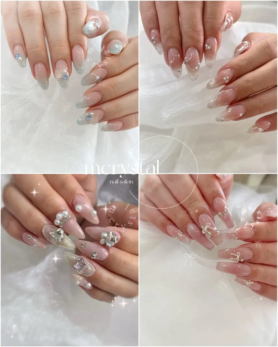 セミロング 韓国風ヘア Nailsalon M-crystalのネイルデザイン