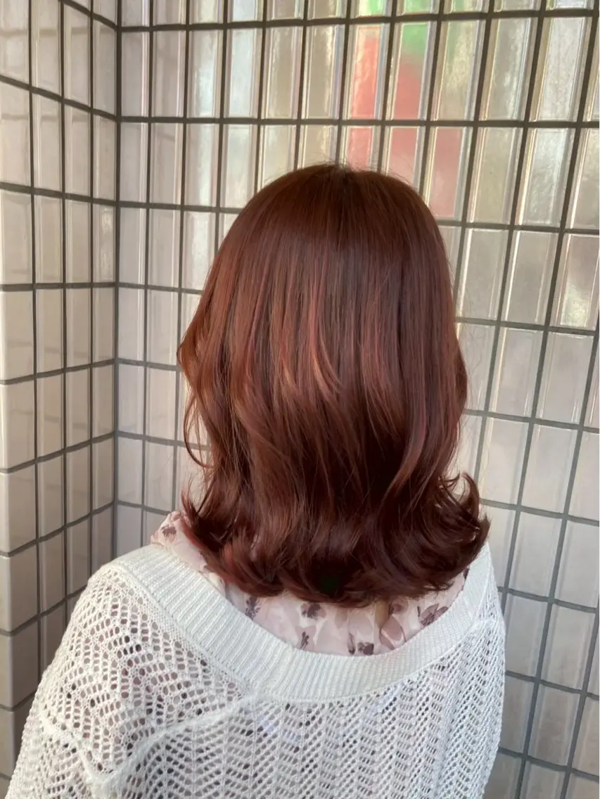 【ミディアム】ワンカラーモデル🦕𓈒 𓂂𓏸ブリーチなしトーンアップ💎トリートメントサービス&ブリーチ不可🙅の写真