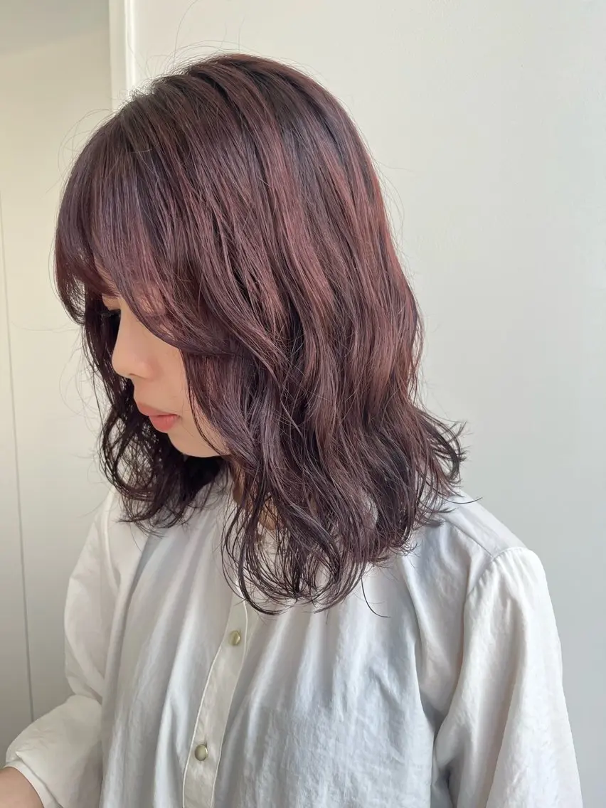 ミディアム カラー ヘアカラー 暖色カラー/ダブル カラー/名古屋/辻のヘアスタイル