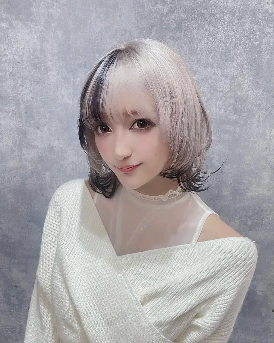 ミディアム カラー ヘアアレンジ ヘアカラー トリートメント ヘアセット 大人GAL製造機/カ ラー×エクステゆいとのヘアスタイル