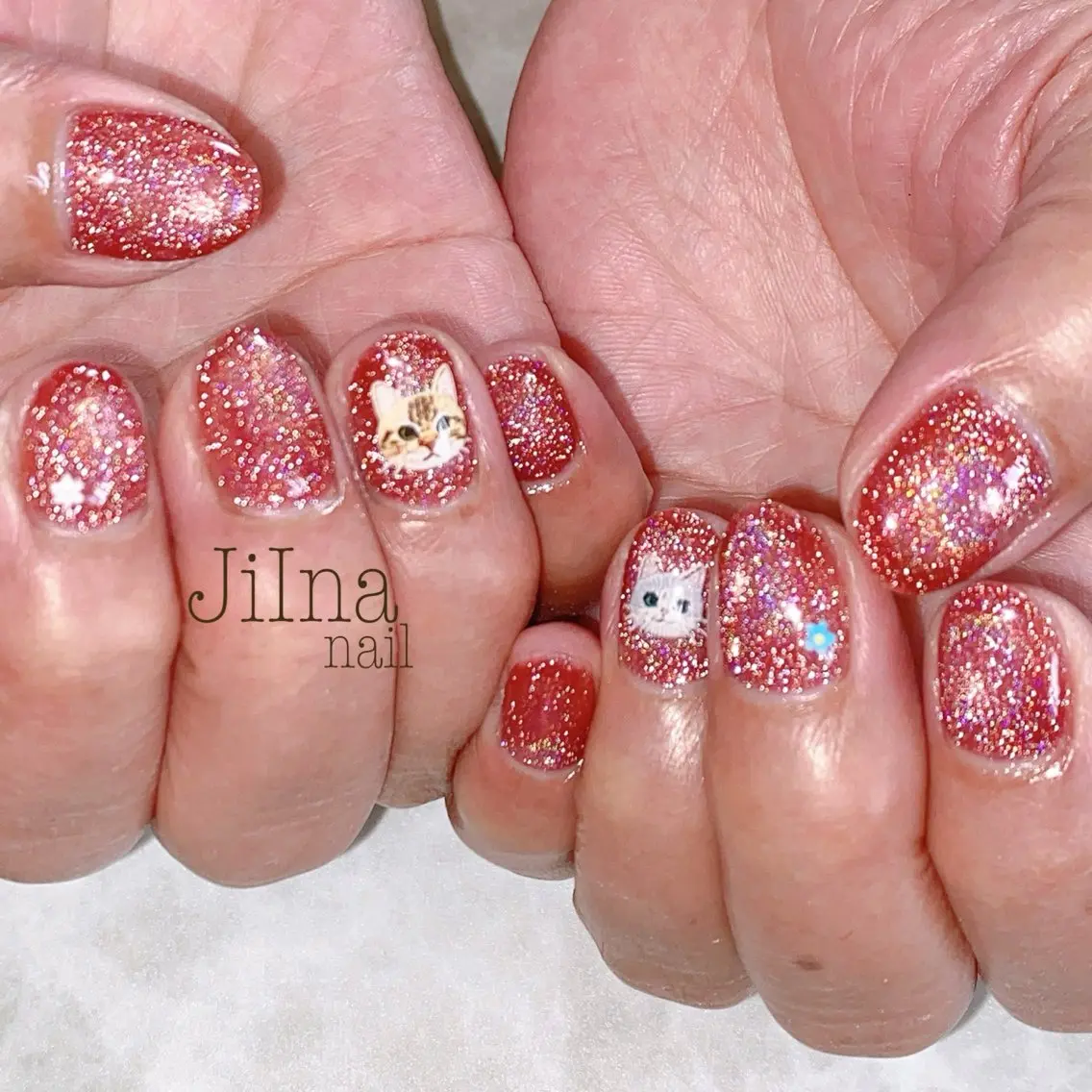 ネイル フラッシュネイル フラッシュマグ マグネットネイル JiIna nailのネイルデザイン