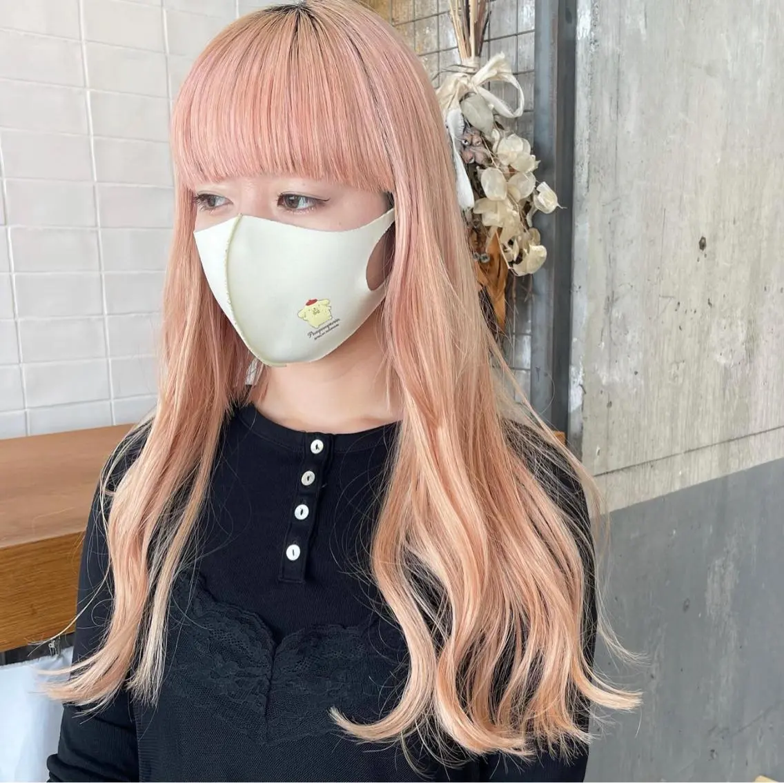 ロング 切りっぱなしボブ ボブ エクステ ロング kiyono ⭐︎ダブルカラーのヘアスタイル