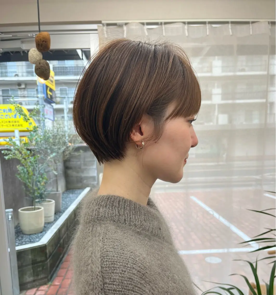 ショート カラー ショートボブ ベージュカラー ボブ ショートヘア Hareru 豊田 修廣のヘアスタイル
