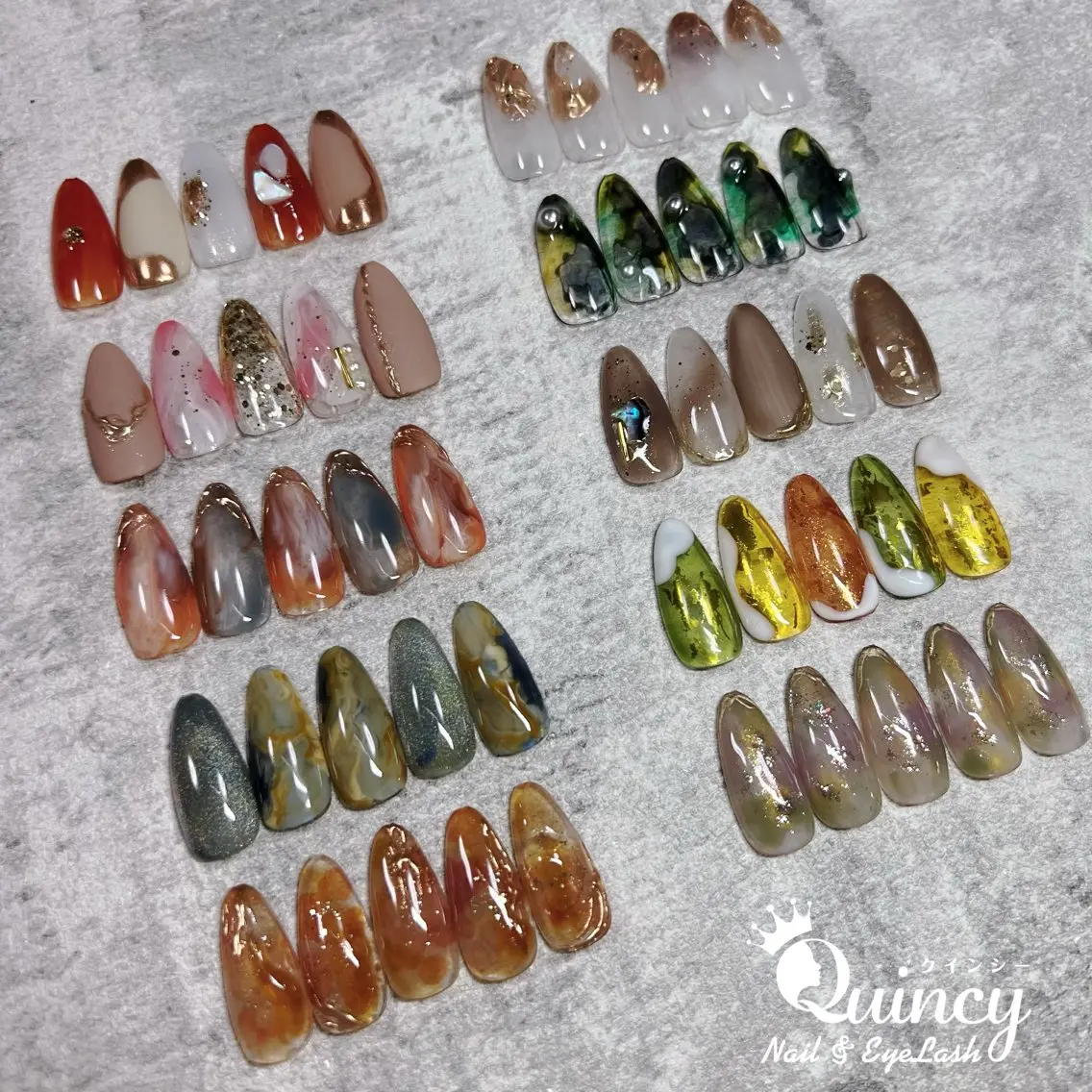 ネイル ハンドネイル Quincy ネイル&アイラッシュのマツエク・マツパデザイン