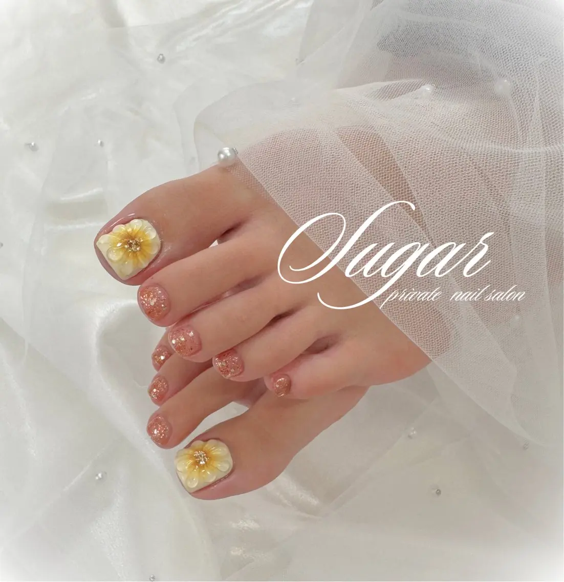 ネイル 持ち込み フットネイル Nail salon Sugarのネイルデザイン