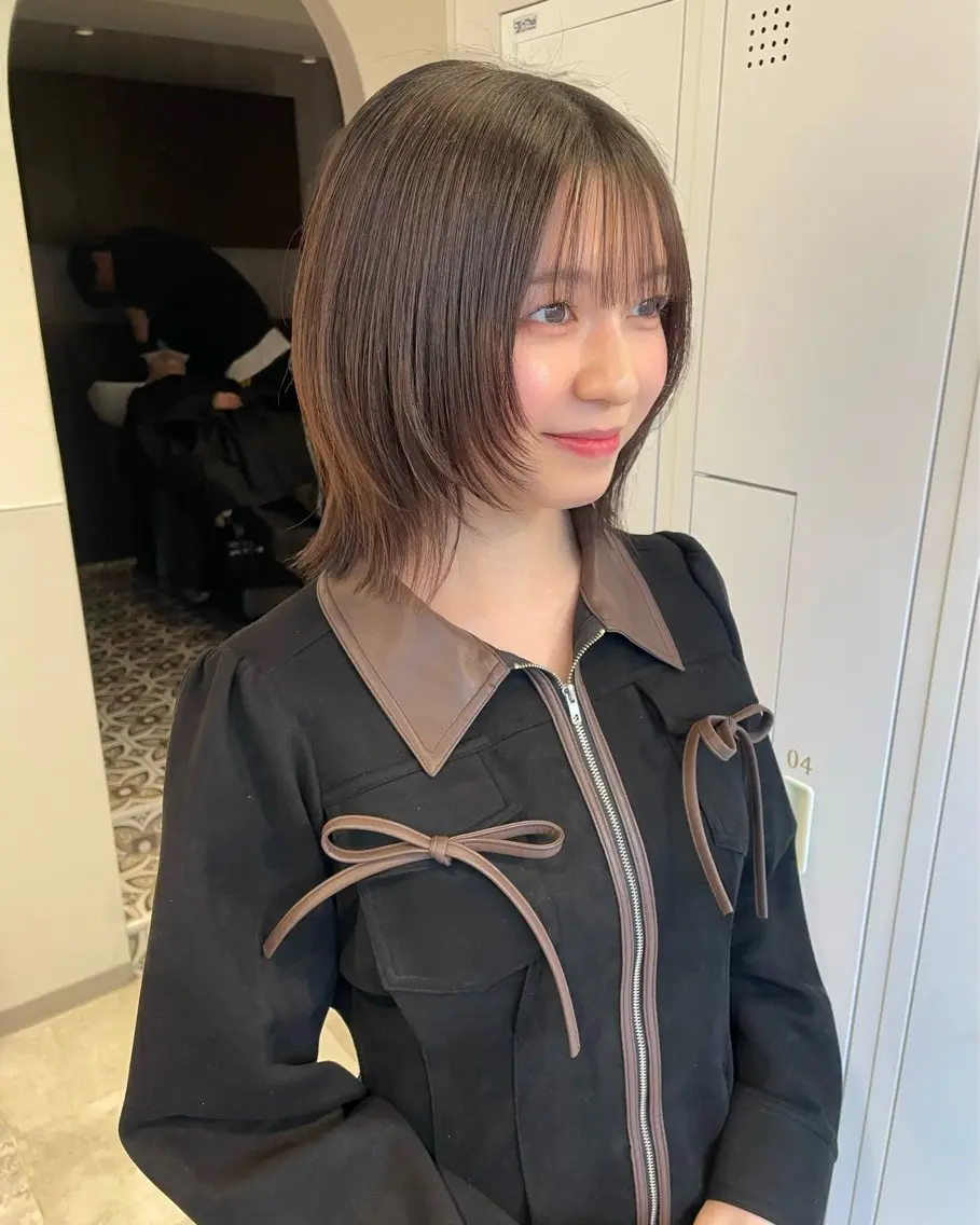 ミディアム カラー カット ヘアカラー トリートメント 武田 清久のヘアスタイル